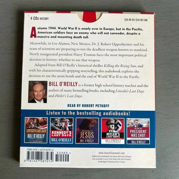 Bill O'Reilly Audiobook The Day The World Went Nuclear 4 CDs History World War 2 - Picture 4 of 4
